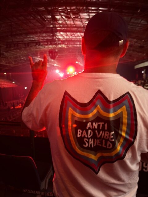 Festival crowd enjoying the show