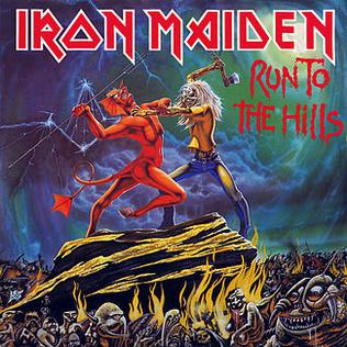Iron Maiden Run to the Hills single cover by Derek Riggs
