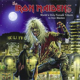 The Iron Maidens debut album artwork by Derek Riggs