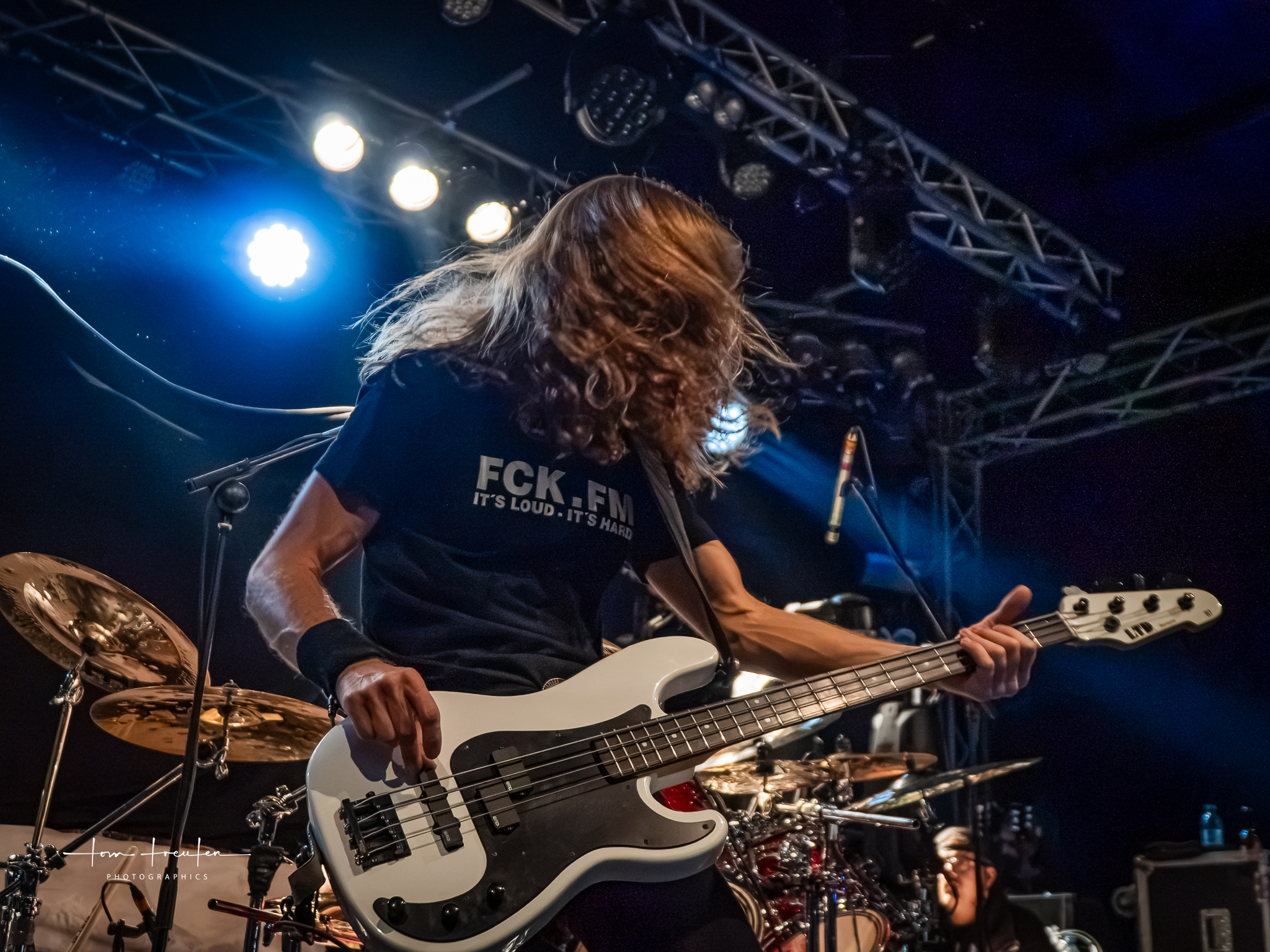 Damien Sisson performing live with Death Angel