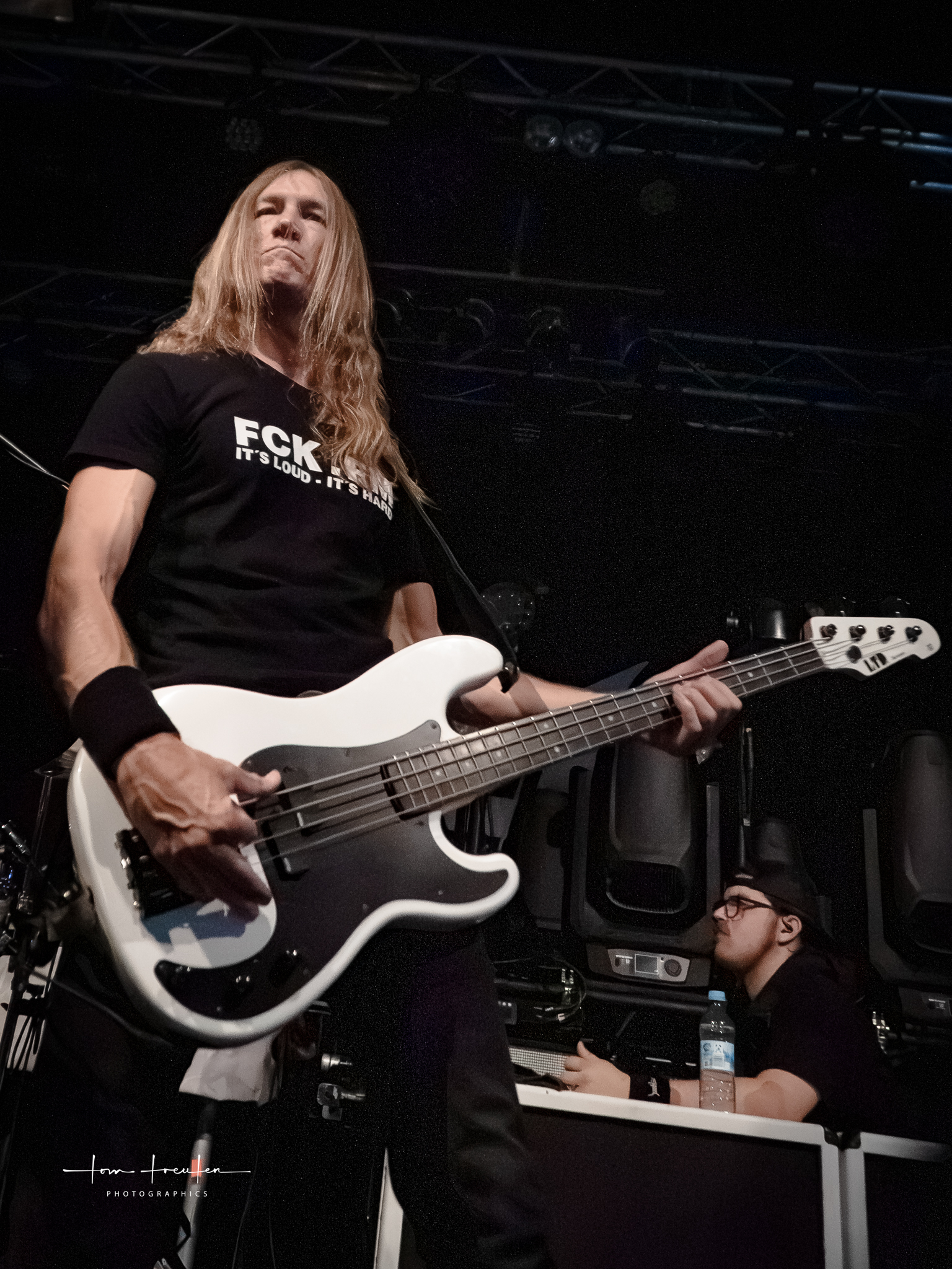Damien Sisson performing live with Death Angel